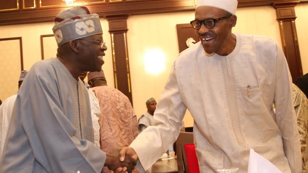 Buhari takes Tinubu round his office