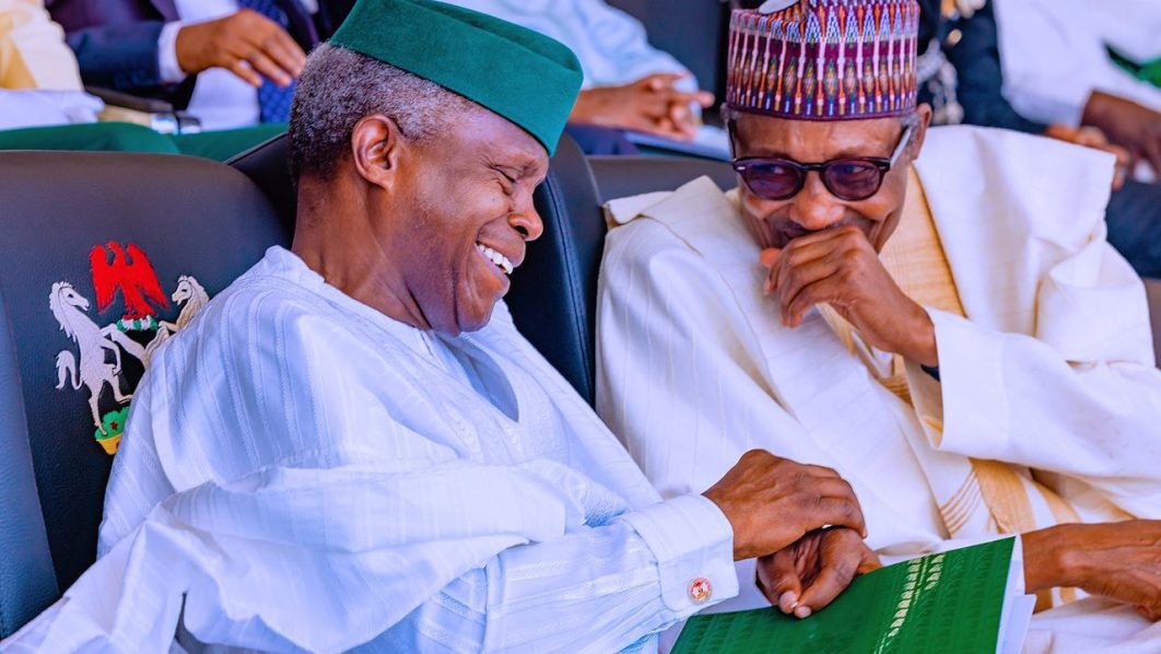 Outgoing President Buhari, Vice Osinbajo arrive Eagle Square