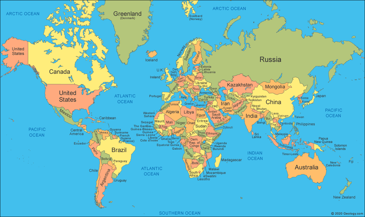 World’s largest countries by size revealed [See list]