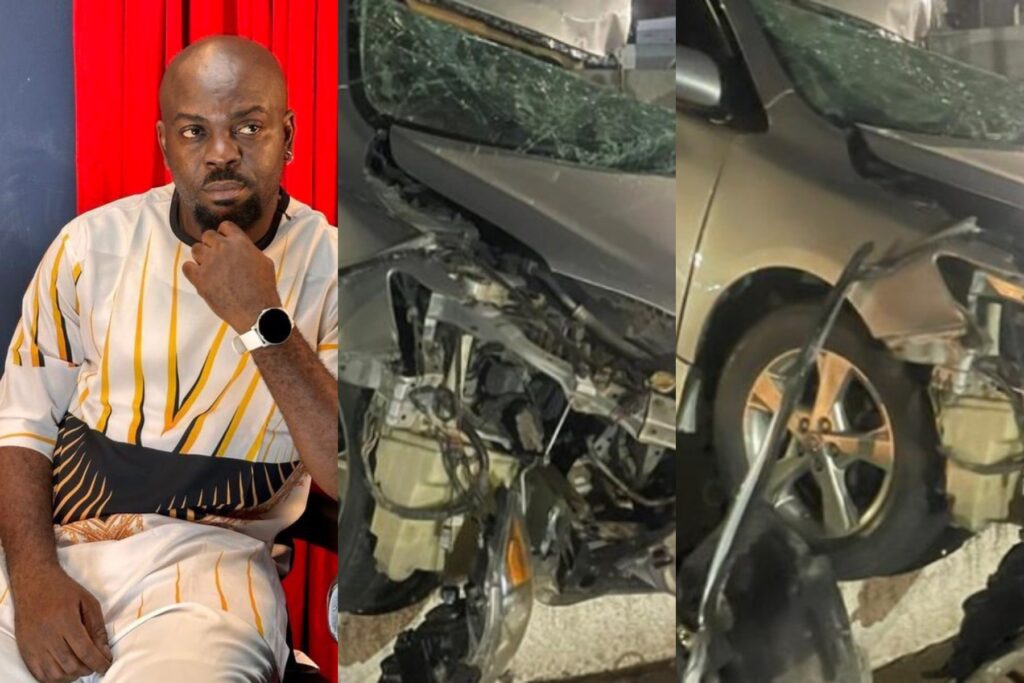 Actor Kelechi Udegbe escapes death in ghastly car accident