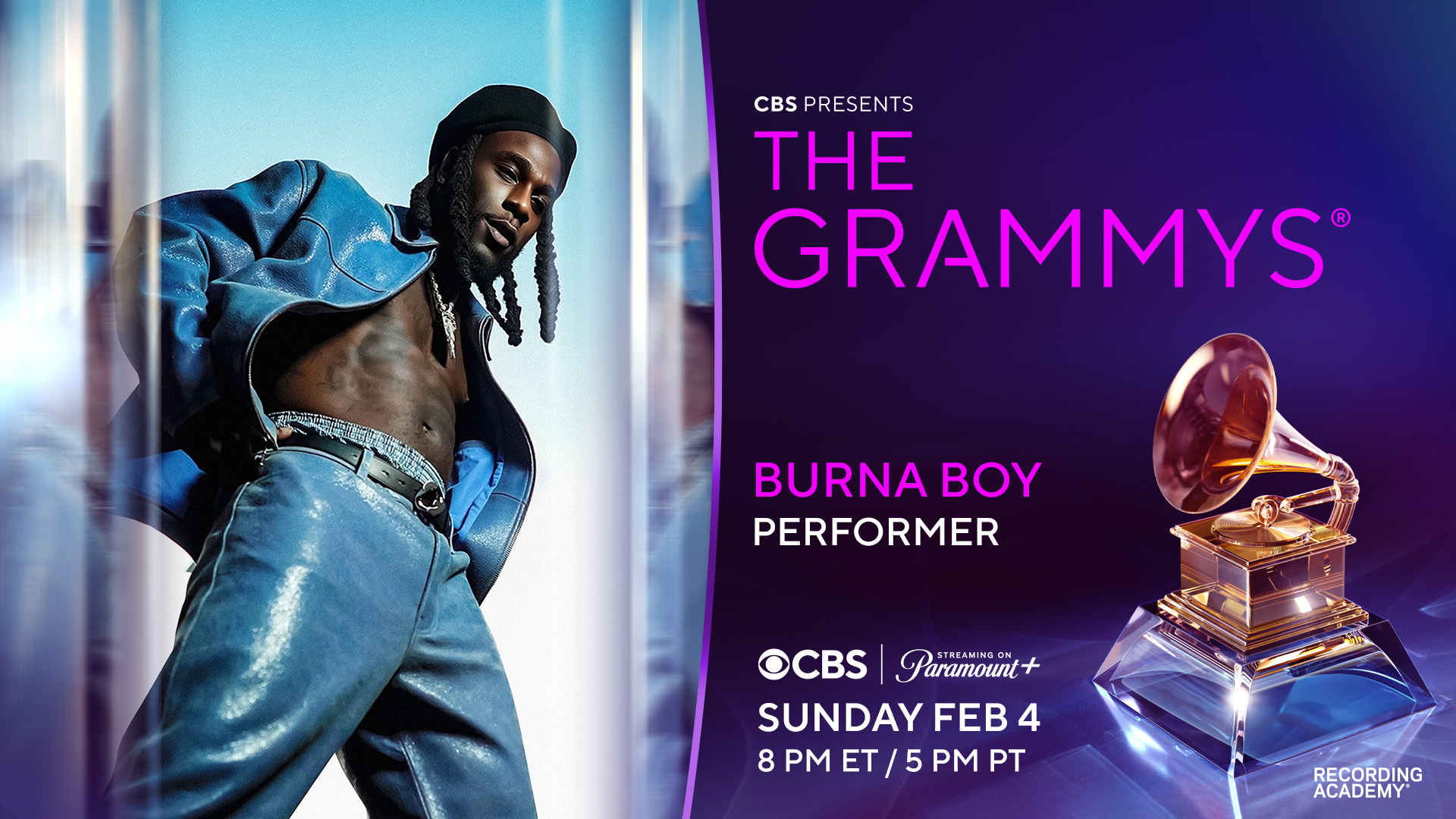 Burna Boy to perform at 2024 Grammys